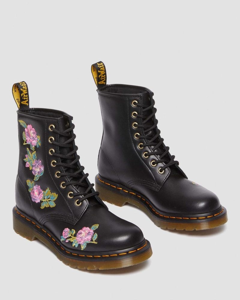 Dr Martin Martens 1460 Vonda II - Embroidered Floral Boots (Nappa Lux) Boots | HQ89-N7YD