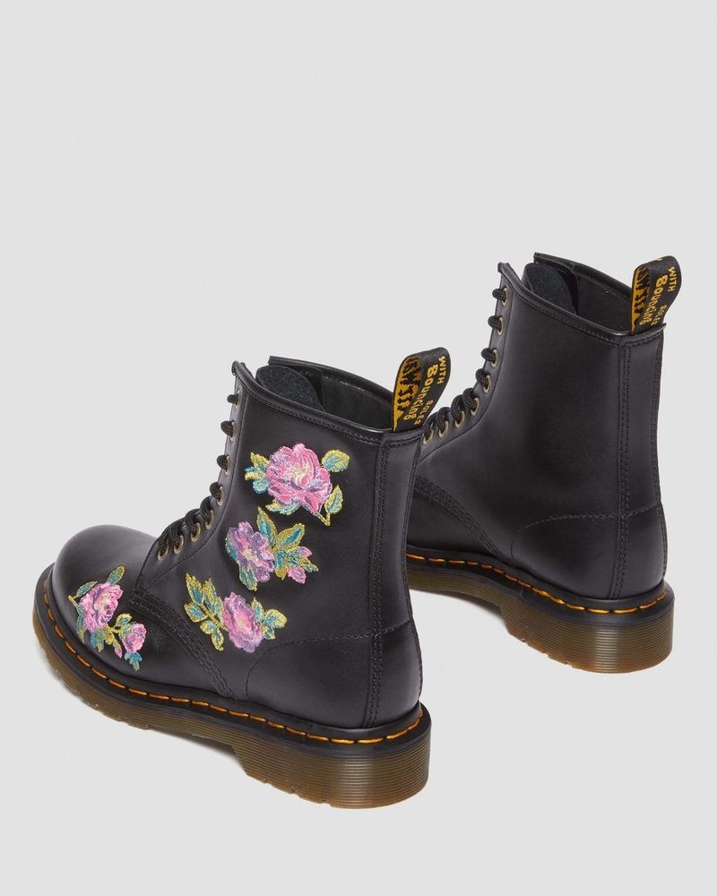 Dr Martin Martens 1460 Vonda II - Embroidered Floral Boots (Nappa Lux) Boots | HQ89-N7YD