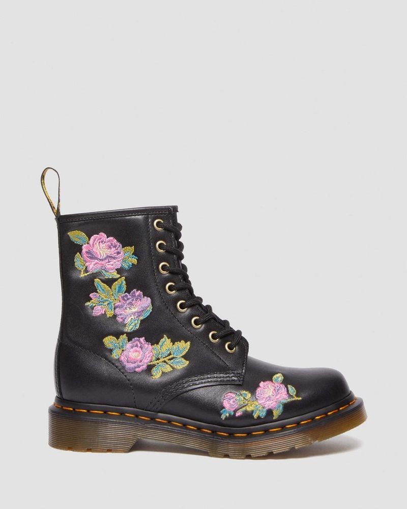 Dr Martin Martens 1460 Vonda II - Embroidered Floral Boots (Nappa Lux) Boots | HQ89-N7YD