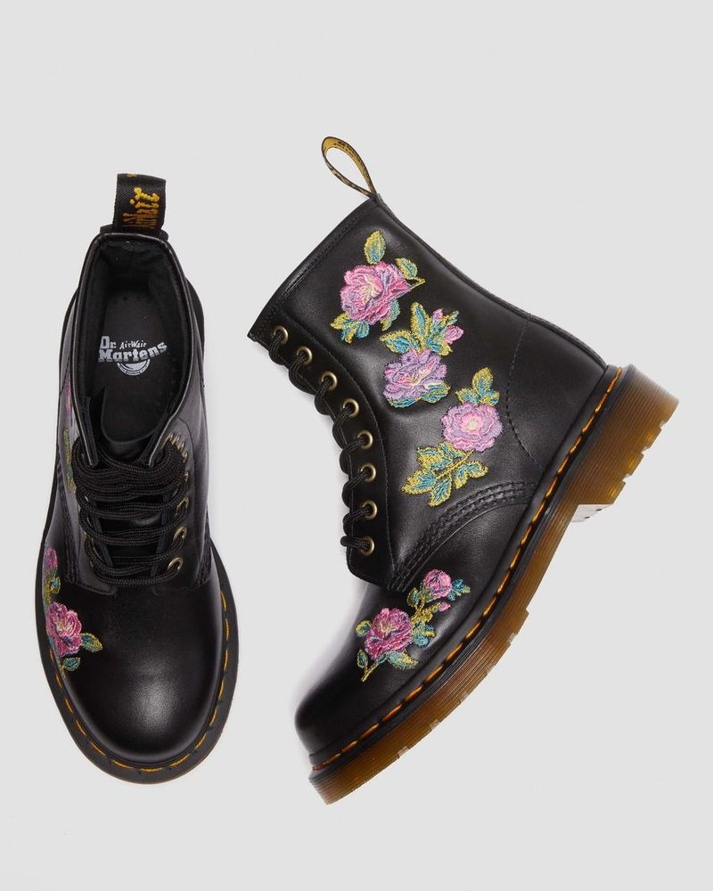 Dr Martin Martens 1460 Vonda II - Embroidered Floral Boots (Nappa Lux) Boots | HQ89-N7YD