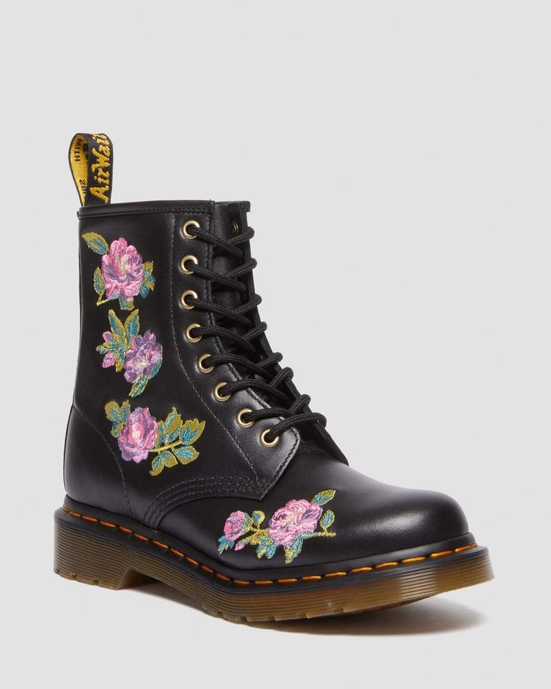 Dr Martin Martens 1460 Vonda II - Embroidered Floral Boots (Nappa Lux) Boots | HQ89-N7YD