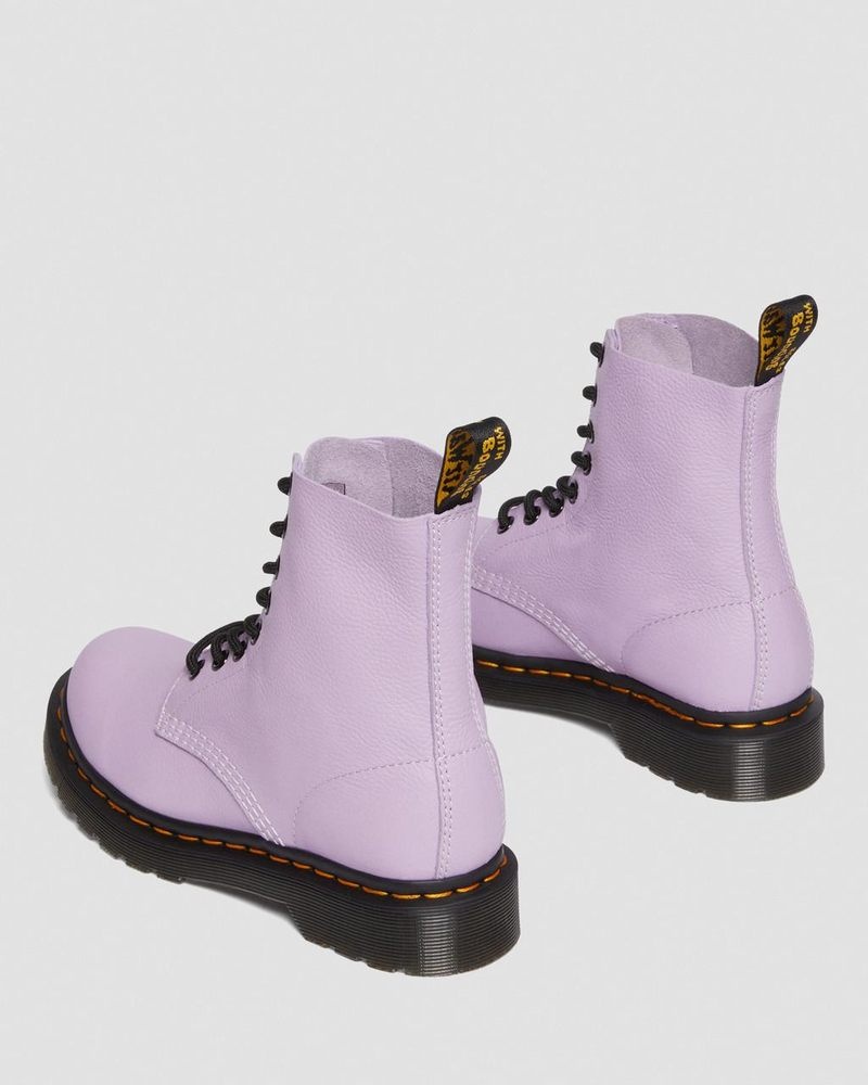 Dr Martin Martens 1460 - Pascal Black Eyelet Lace Up Boots (Virginia) Boots Lilac | FT97-L7HC