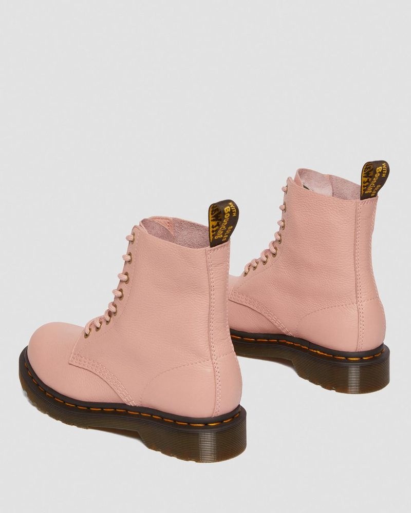 Dr Martin Martens 1460 - Pascal Virginia Leather Boots (Virginia) Boots Peach Beige | PA12-X6QF