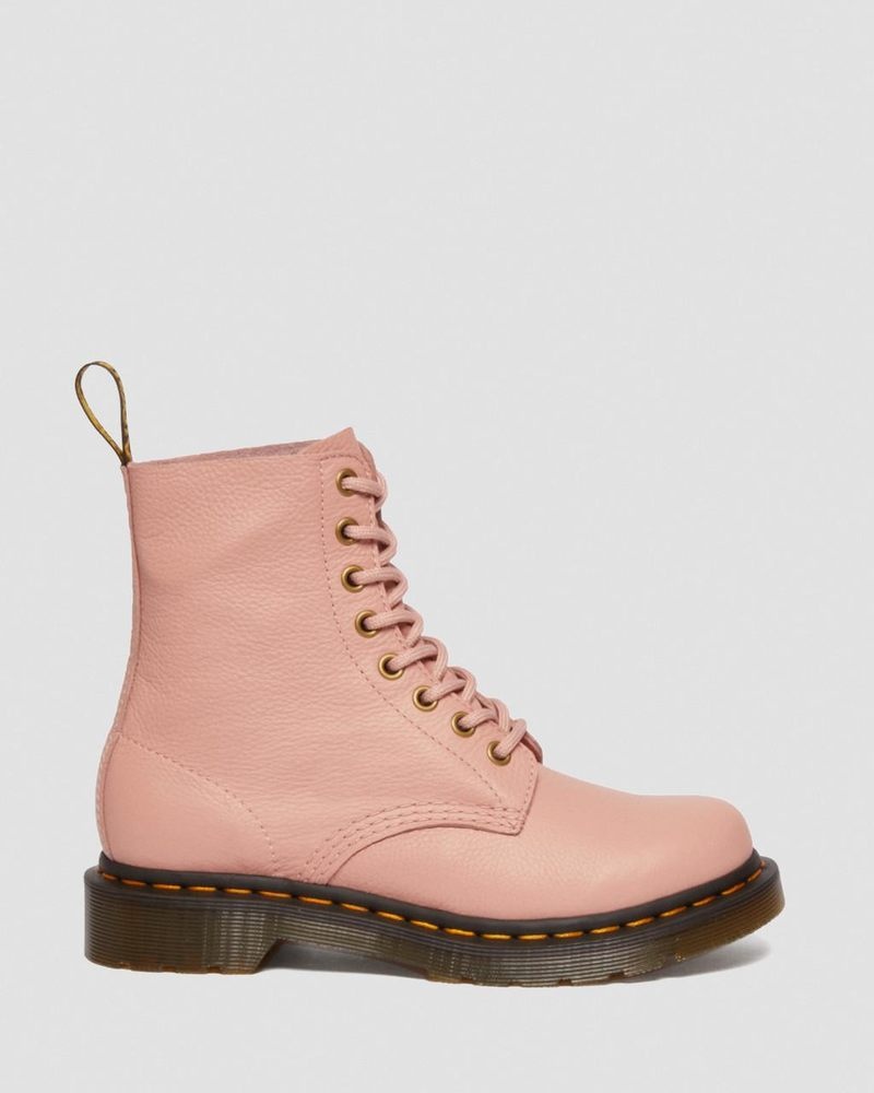 Dr Martin Martens 1460 - Pascal Virginia Leather Boots (Virginia) Boots Peach Beige | PA12-X6QF