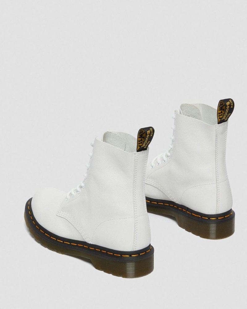 Dr Martin Martens 1460 - Pascal Virginia Leather Boots (Virginia) Boots White | DN73-L0FJ