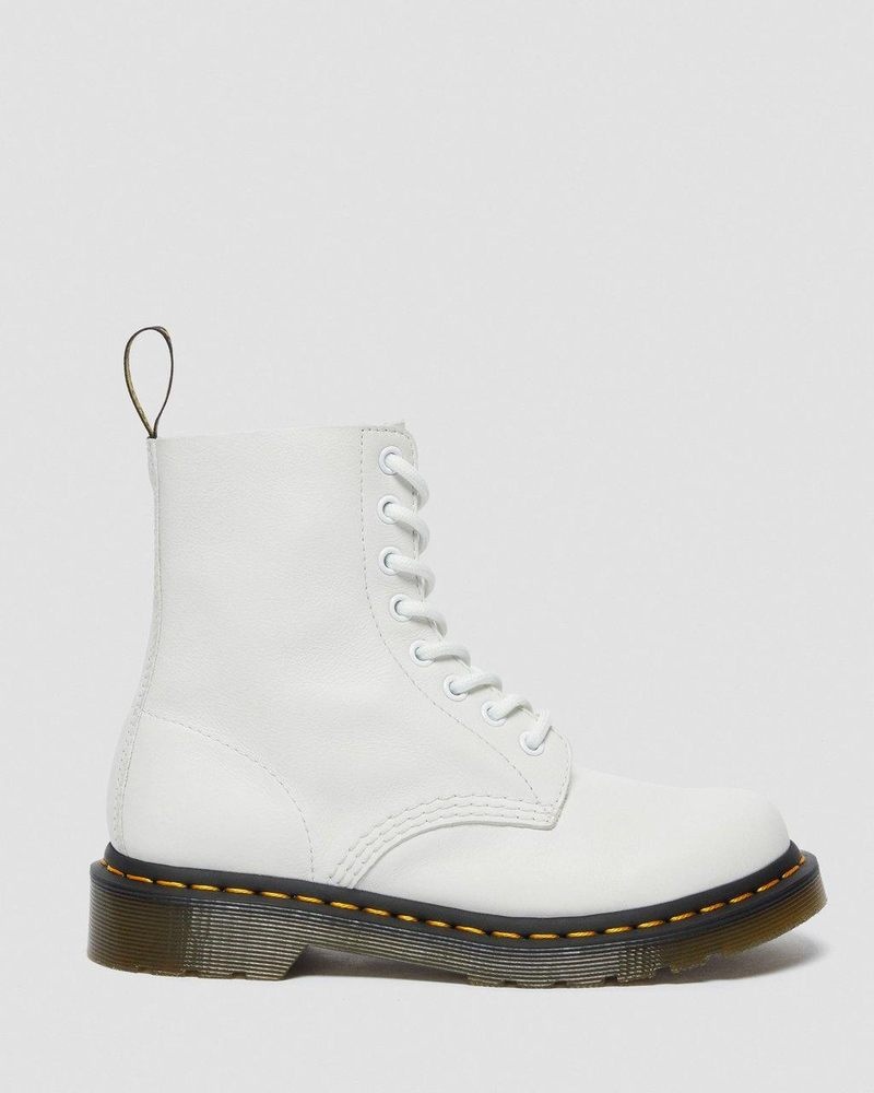 Dr Martin Martens 1460 - Pascal Virginia Leather Boots (Virginia) Boots White | DN73-L0FJ