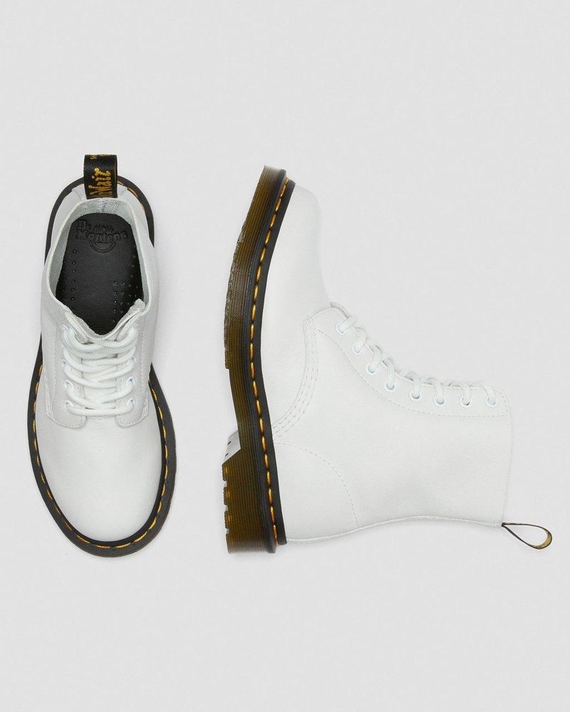 Dr Martin Martens 1460 - Pascal Virginia Leather Boots (Virginia) Boots White | DN73-L0FJ