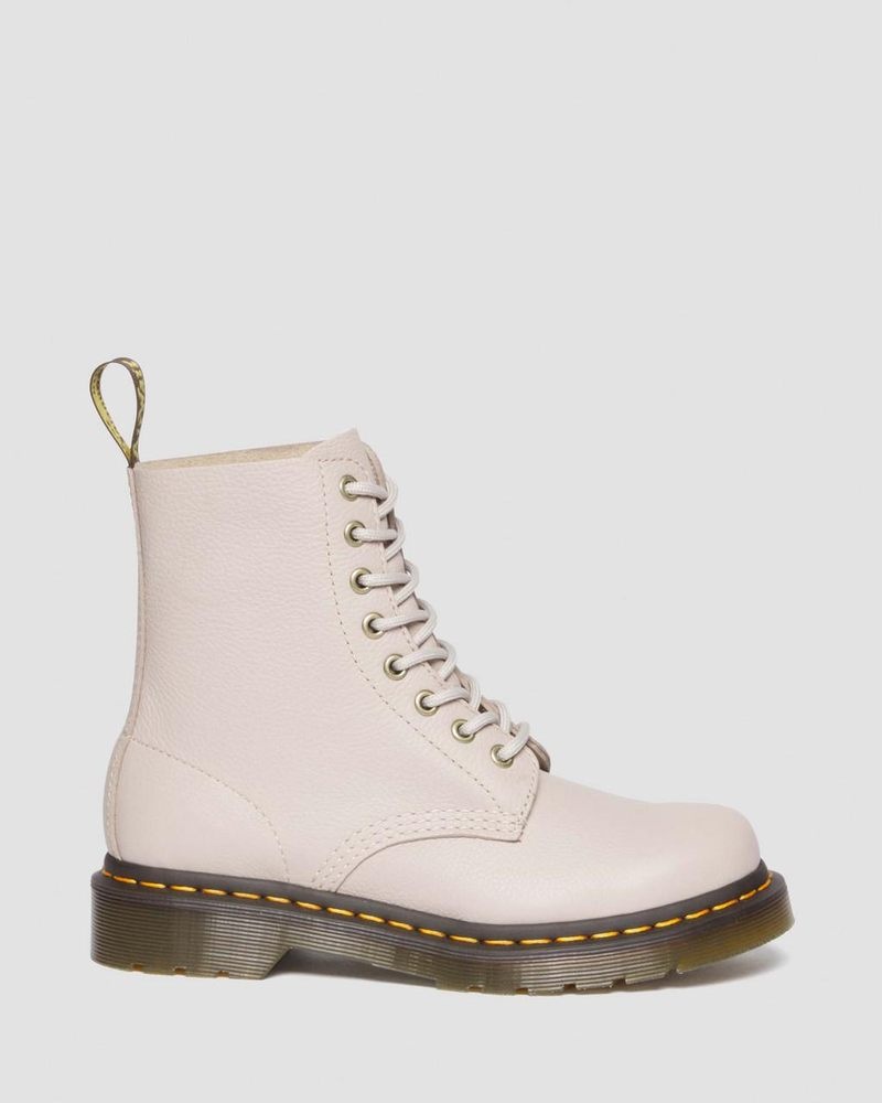 Dr Martin Martens 1460 - Pascal Virginia Leather Boots (Virginia) Boots Vintage Taupe | MN83-U8YF