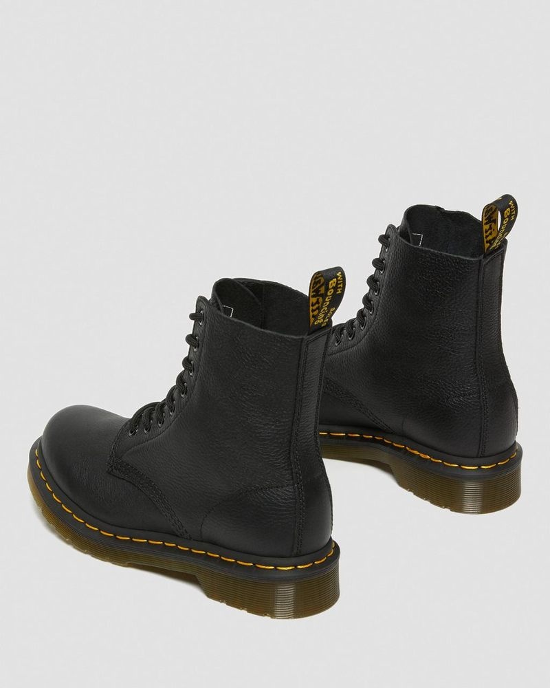 Dr Martin Martens 1460 - Pascal Virginia Leather Boots (Virginia) Boots Black | KT36-X2NC