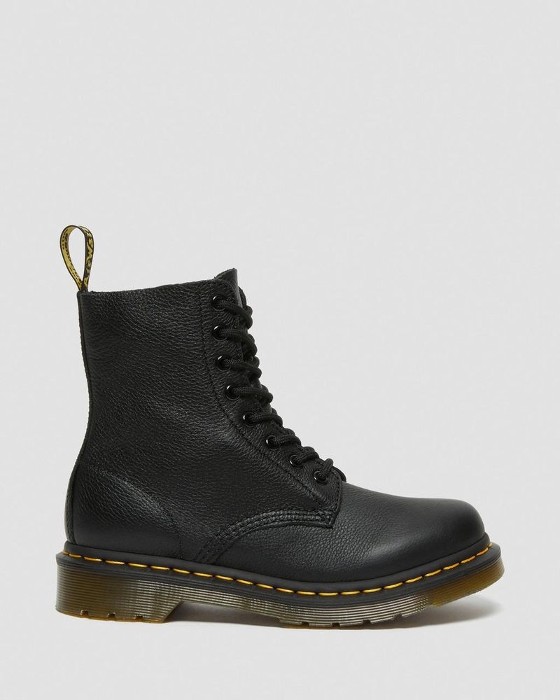 Dr Martin Martens 1460 - Pascal Virginia Leather Boots (Virginia) Boots Black | KT36-X2NC