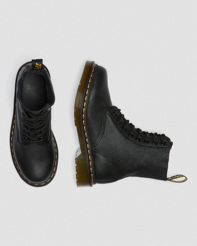 Dr Martin Martens 1460 - Pascal Virginia Leather Boots (Virginia) Boots Black | KT36-X2NC