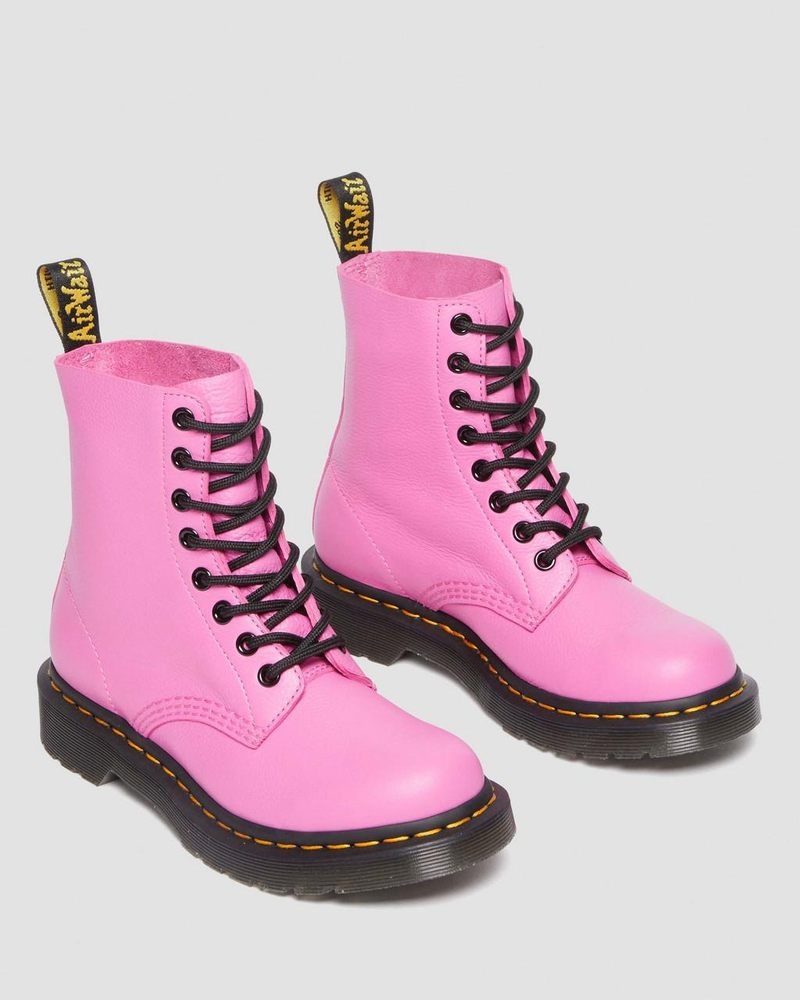 Dr Martin Martens 1460 - Pascal Virginia Leather Boots (Virginia) Boots Thrift Pink | NU12-D9XM