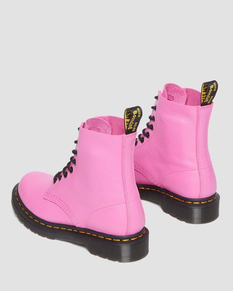 Dr Martin Martens 1460 - Pascal Virginia Leather Boots (Virginia) Boots Thrift Pink | NU12-D9XM