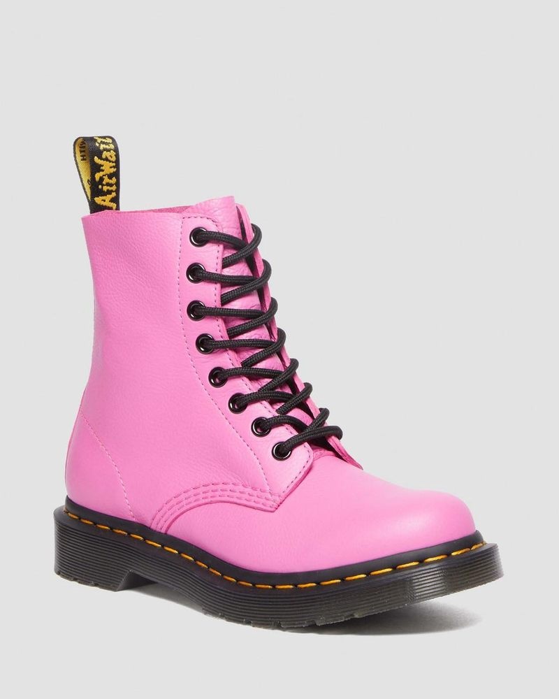 Dr Martin Martens 1460 - Pascal Virginia Leather Boots (Virginia) Boots Thrift Pink | NU12-D9XM