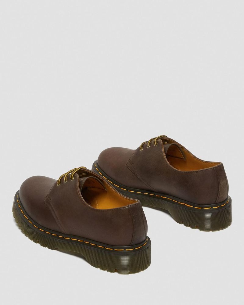 Dr Martin Martens 1461 Bex Crazy Horse Leather Oxford Shoes (Crazy Horse) Platforms Shoes Dark Brown | LY12-H6FQ