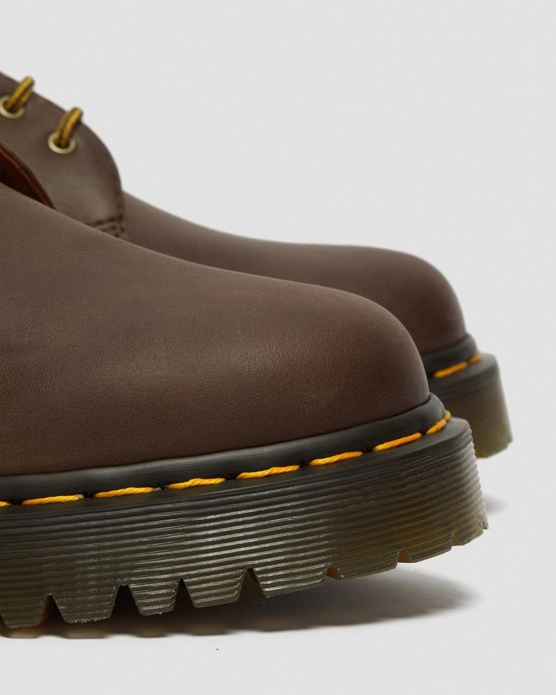 Dr Martin Martens 1461 Bex Crazy Horse Leather Oxford Shoes (Crazy Horse) Platforms Shoes Dark Brown | LY12-H6FQ