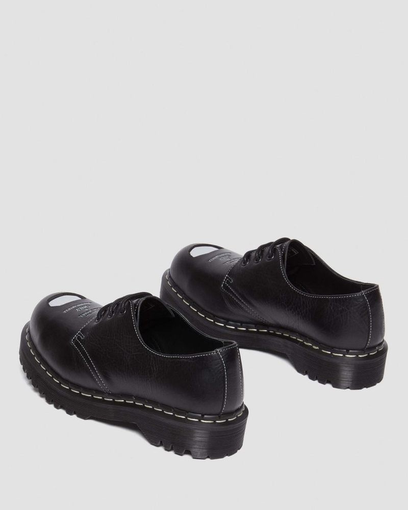 Dr Martin Martens 1461 Bex Exposed Steel Toe Oxford Shoes (Overdrive) Shoes Black | RD09-Y1KV