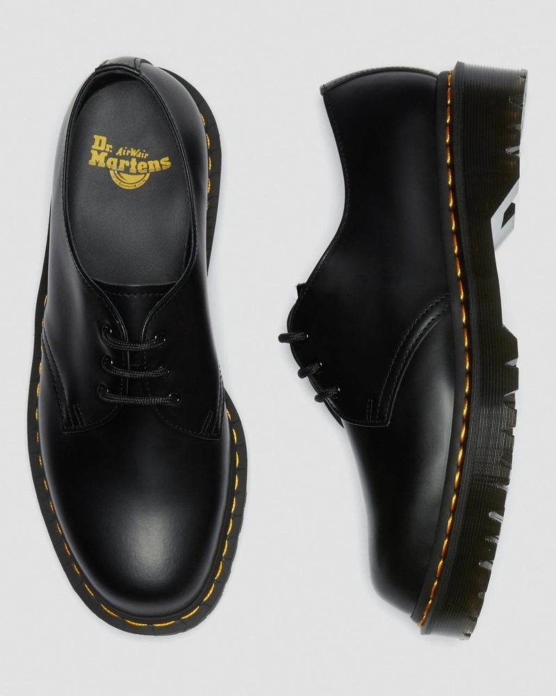 Dr Martin Martens 1461 Bex Smooth Leather Oxford Shoes (Smooth Leather) Platforms Black | JM63-W7RB