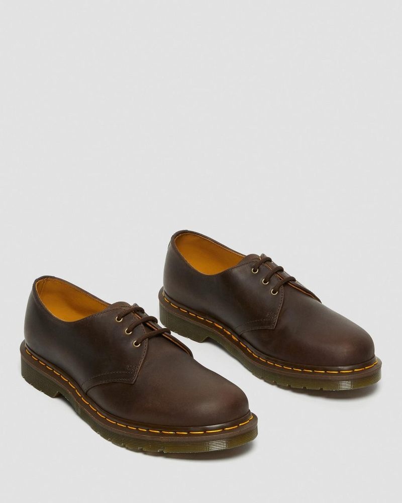 Dr Martin Martens 1461 Crazy Horse Leather Oxford Shoes (Crazy Horse) Shoes Brown | QN87-K2EO