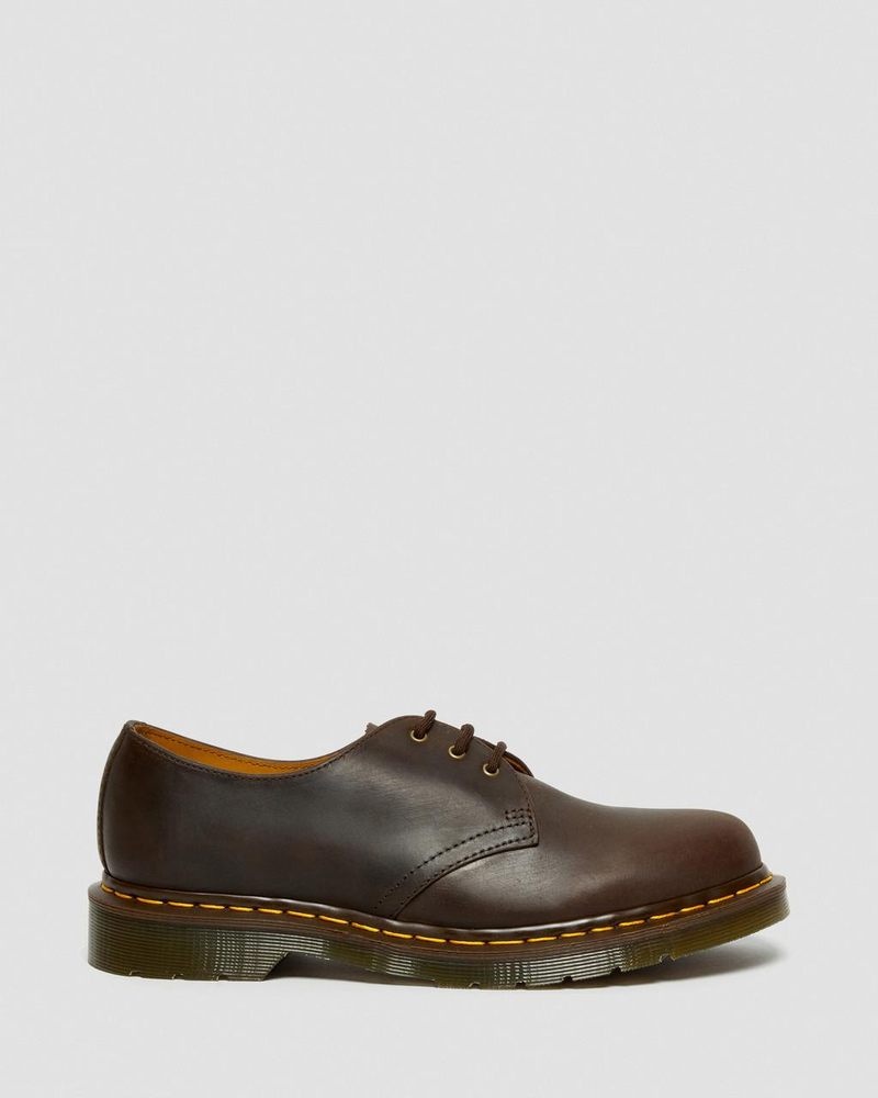 Dr Martin Martens 1461 Crazy Horse Leather Oxford Shoes (Crazy Horse) Shoes Brown | QN87-K2EO