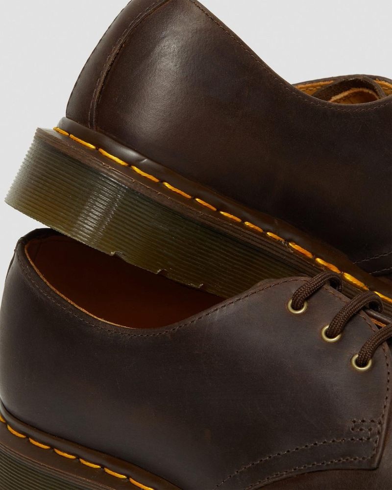 Dr Martin Martens 1461 Crazy Horse Leather Oxford Shoes (Crazy Horse) Shoes Brown | QN87-K2EO