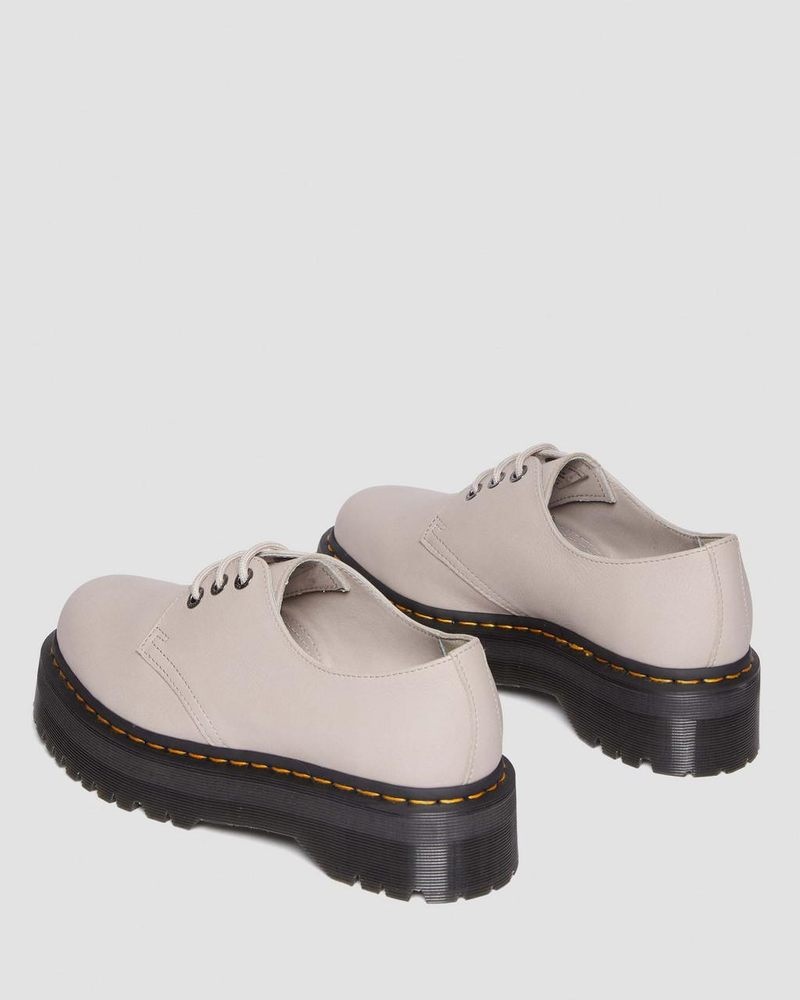 Dr Martin Martens 1461 II Pisa Leather Platform Shoes (Pisa) Shoes Vintage Taupe | AP83-B2HQ