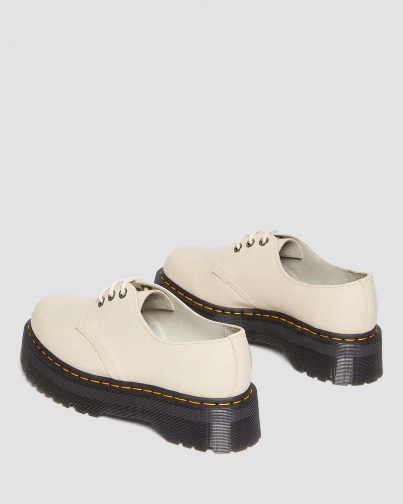 Dr Martin Martens 1461 II Pisa Leather Platform Shoes (Pisa) Shoes Parchment Beige | JS03-W2IP