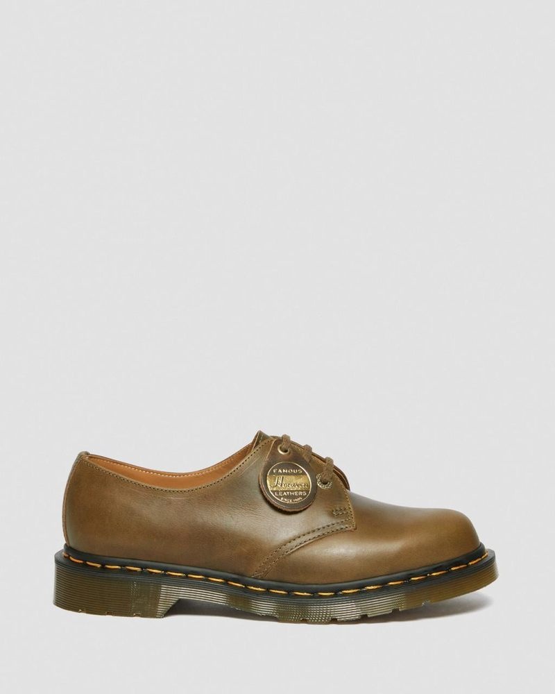 Dr Martin Martens 1461 Made in England Denver Leather Oxford Shoes (Denver Veg Tan) Shoes Olive | EZ60-C0BB