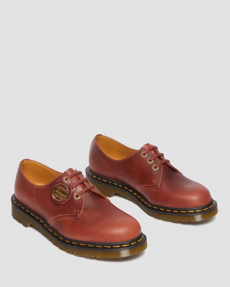 Dr Martin Martens 1461 Made in England Denver Leather Oxford Shoes (Denver Veg Tan) Shoes Brown | YX77-L3SA