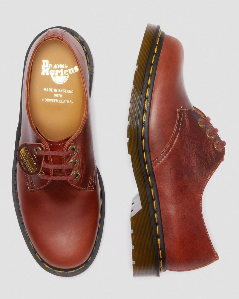 Dr Martin Martens 1461 Made in England Denver Leather Oxford Shoes (Denver Veg Tan) Shoes Brown | YX77-L3SA