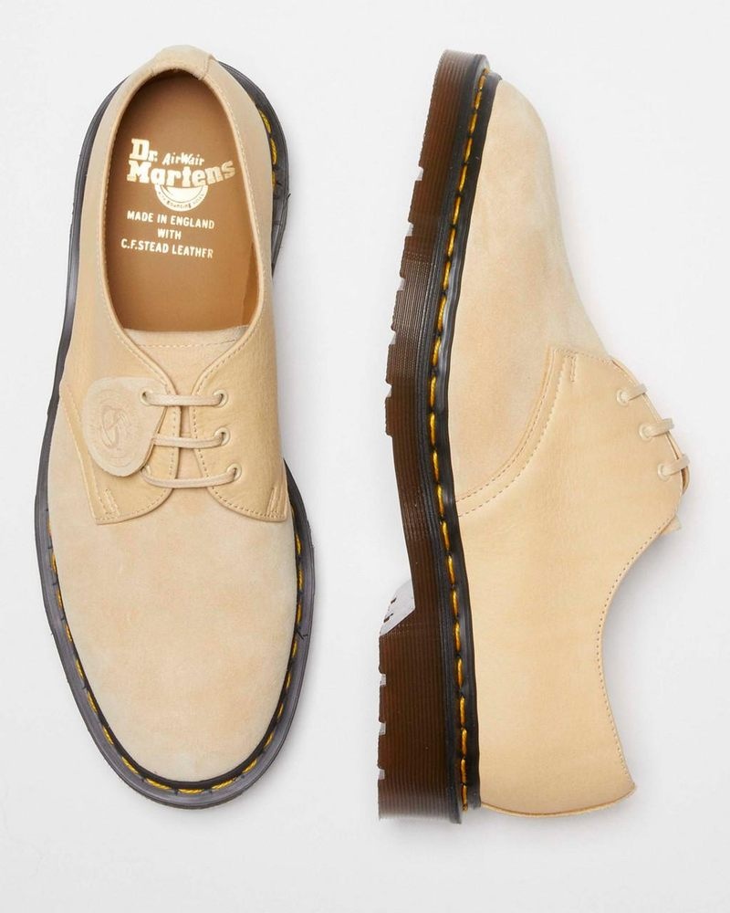 Dr Martin Martens 1461 Made in England Suede Oxford Shoes (Reverse Grain Suede) Shoes Mustard | FD19-L1FY