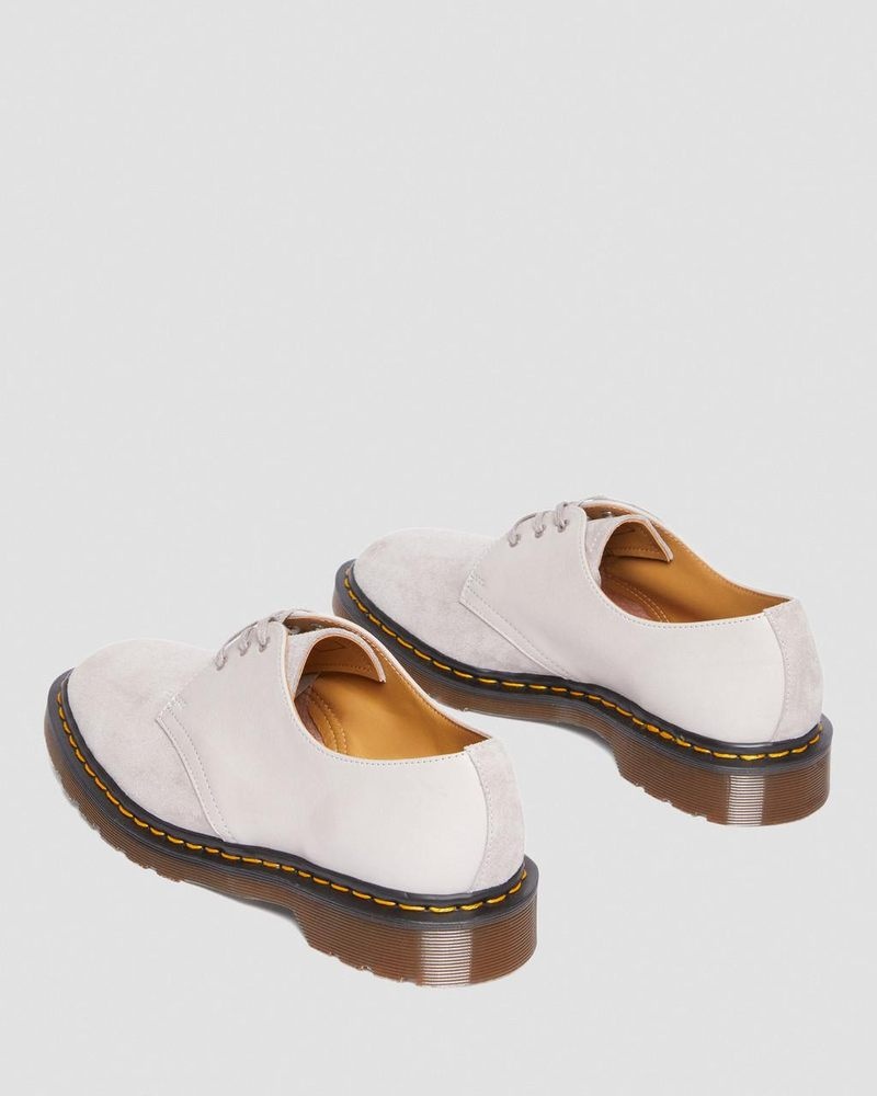 Dr Martin Martens 1461 Made in England Suede Oxford Shoes (Reverse Grain Suede) Shoes Pewter | KD03-W6ZH