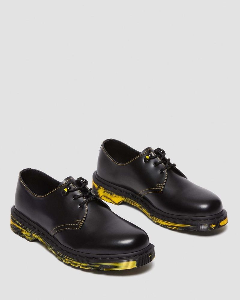 Dr Martin Martens 1461 Marbled Sole Leather Oxford Shoes (Smooth Leather) Shoes Black | TP74-Z7DP