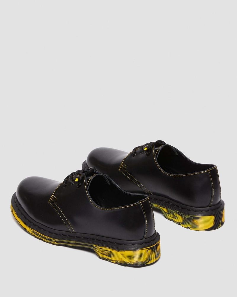 Dr Martin Martens 1461 Marbled Sole Leather Oxford Shoes (Smooth Leather) Shoes Black | TP74-Z7DP