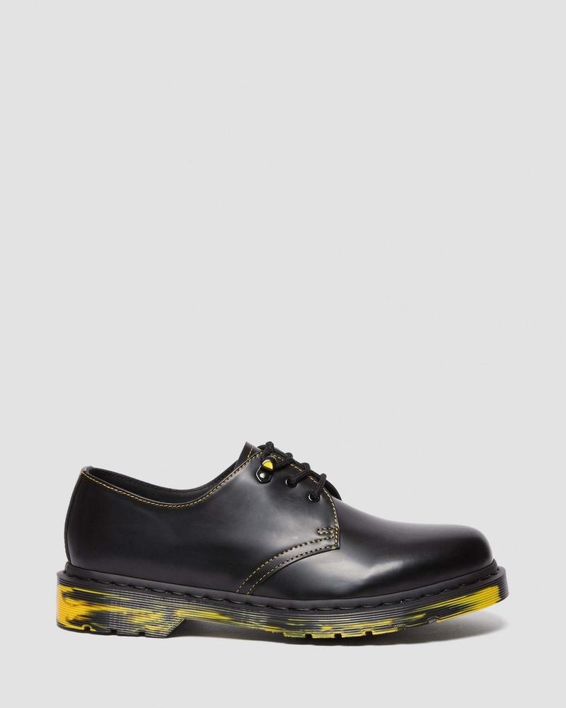 Dr Martin Martens 1461 Marbled Sole Leather Oxford Shoes (Smooth Leather) Shoes Black | TP74-Z7DP