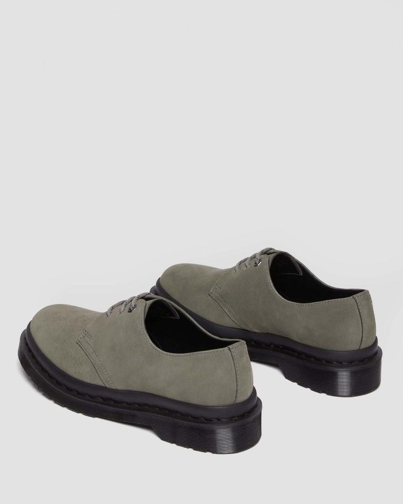 Dr Martin Martens 1461 Milled Nubuck Oxford Shoes (Milled Nubuck Wp) Shoes Nickel Grey | VX66-I2QE