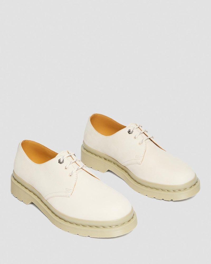 Dr Martin Martens 1461 Mono Milled Nubuck Leather Oxford Shoes (Milled Nubuck Wp) Shoes Parchment Beige | TN73-B4DI