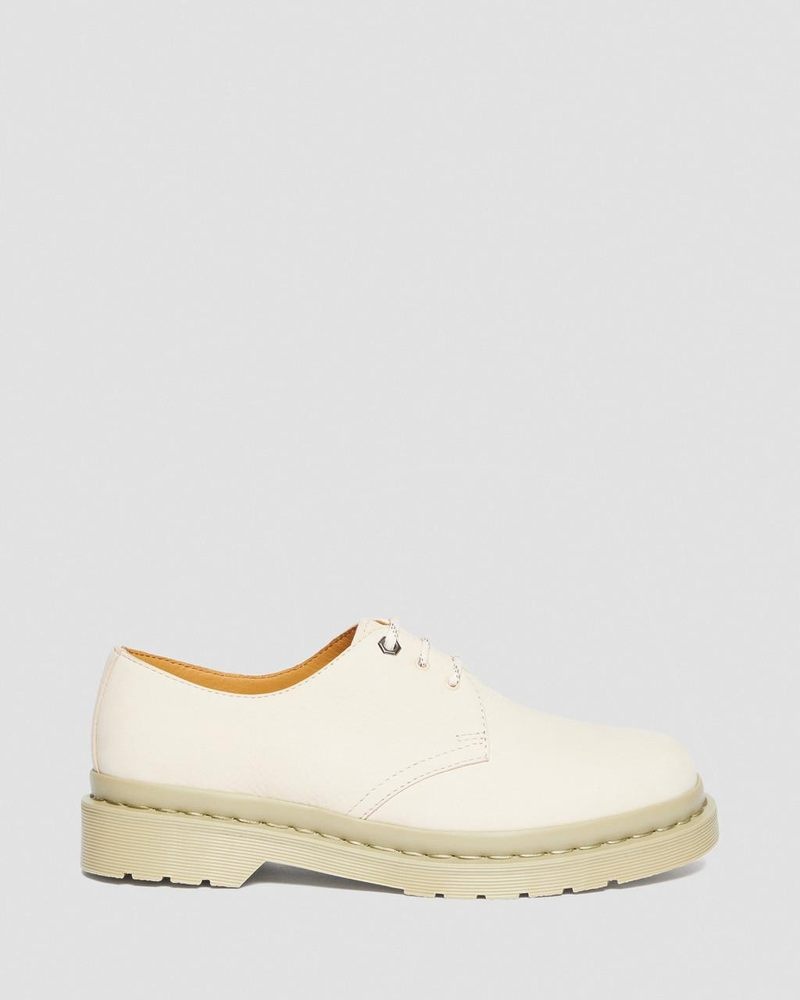 Dr Martin Martens 1461 Mono Milled Nubuck Leather Oxford Shoes (Milled Nubuck Wp) Shoes Parchment Beige | ZR31-Z5GF