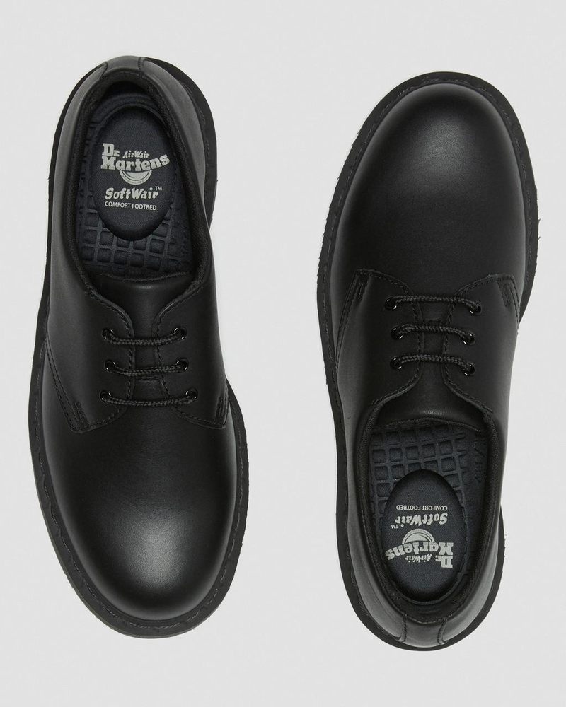 Dr Martin Martens 1461 Mono Slip Resistant Oxford Shoes (Industrial Full Grain) Shoes Black | PX61-L0SA