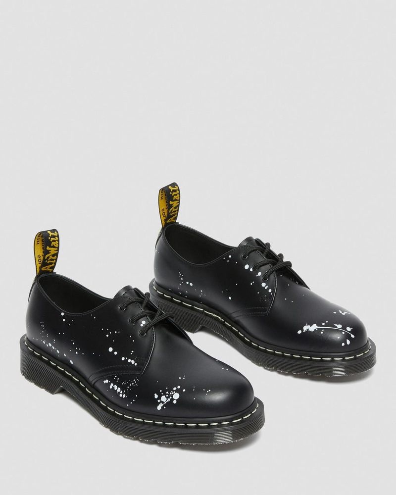 Dr Martin Martens 1461 Neighborhood Smooth Leather Oxford Shoes (Smooth Leather) Shoes Black | GK41-H8FB