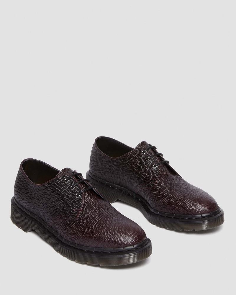 Dr Martin Martens 1461 Pebble Grain Leather Oxford Shoes (Atlas Pebble Grain) Shoes Oxblood | LE83-P2XQ