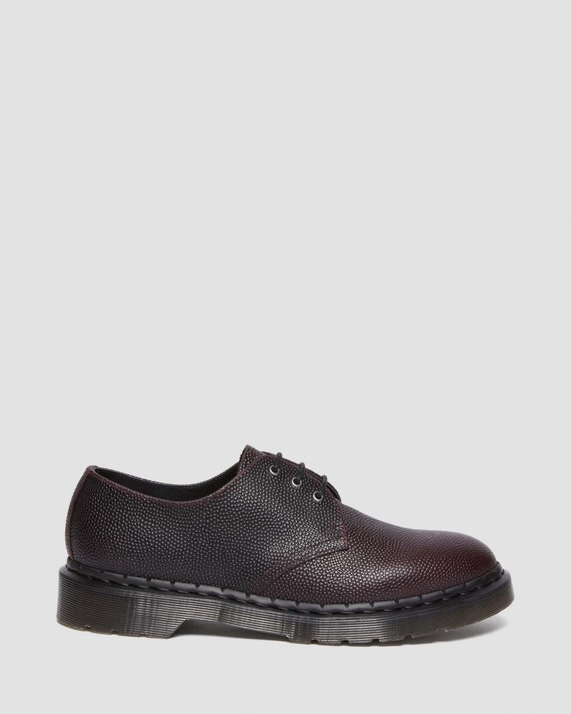 Dr Martin Martens 1461 Pebble Grain Leather Oxford Shoes (Atlas Pebble Grain) Shoes Oxblood | LE83-P2XQ