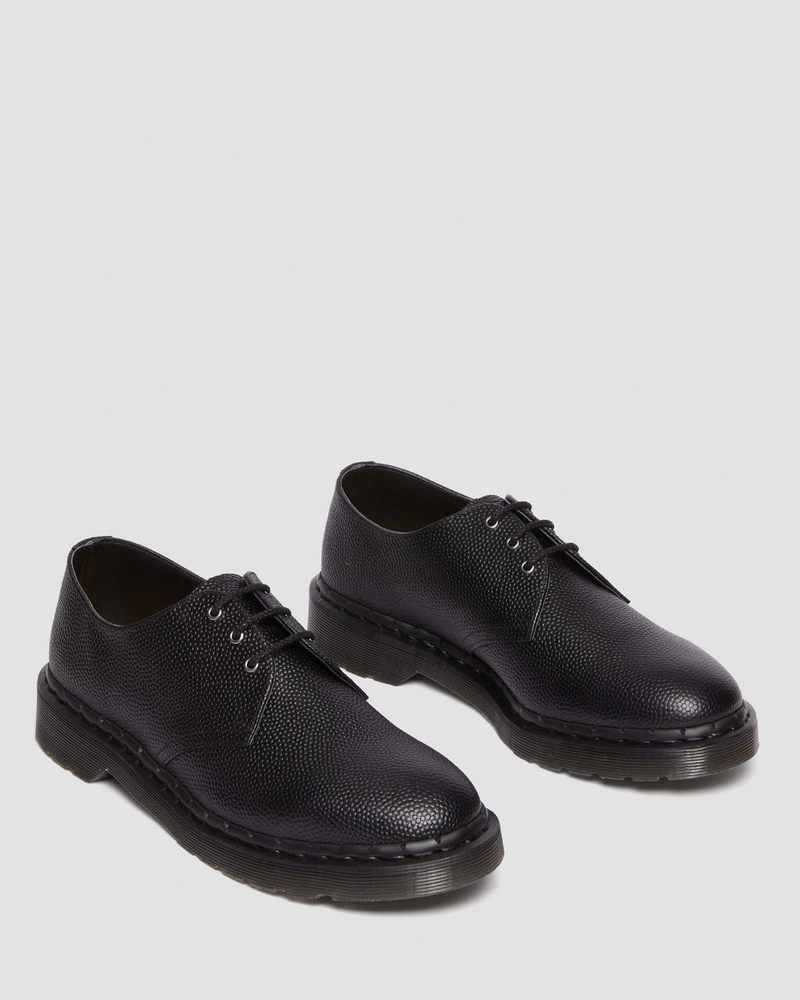 Dr Martin Martens 1461 Pebble Grain Leather Oxford Shoes (Atlas Pebble Grain) Shoes Black | ZY24-E7RF