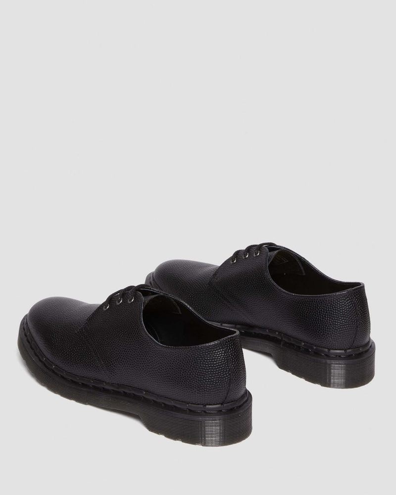 Dr Martin Martens 1461 Pebble Grain Leather Oxford Shoes (Atlas Pebble Grain) Shoes Black | ZY24-E7RF