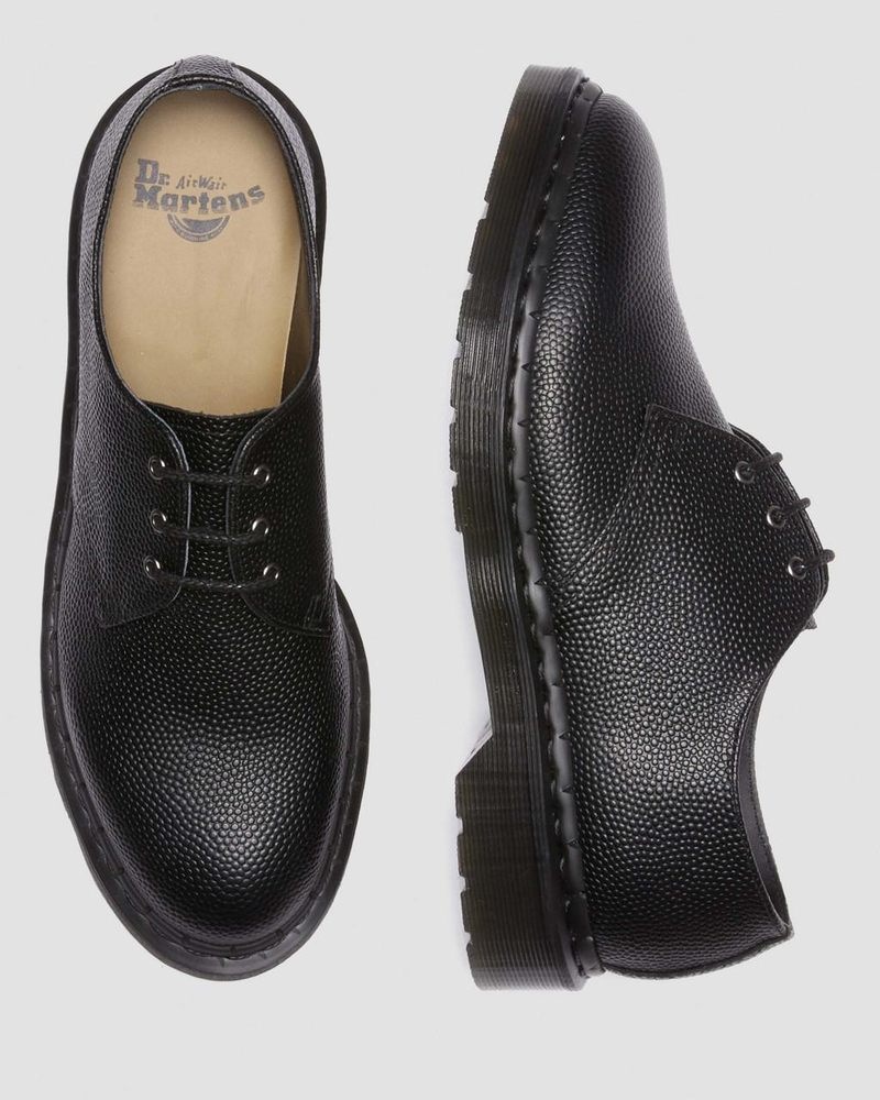 Dr Martin Martens 1461 Pebble Grain Leather Oxford Shoes (Atlas Pebble Grain) Shoes Black | ZY24-E7RF