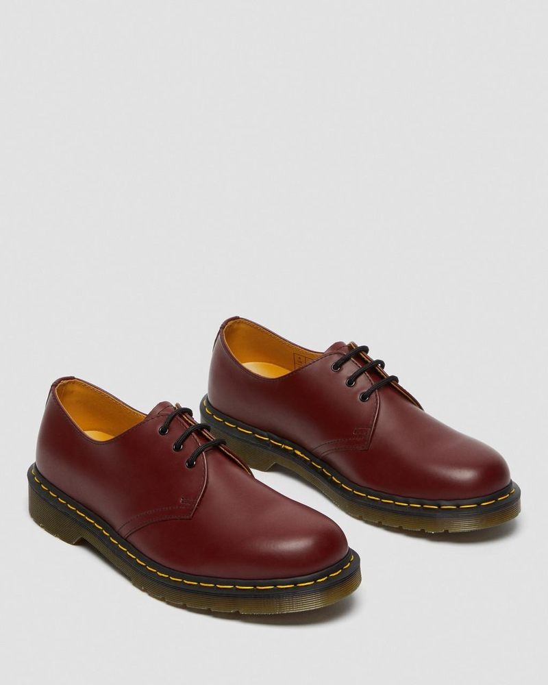 Dr Martin Martens 1461 Smooth Leather Oxford Shoes (Smooth Leather) Shoes Cherry Red | YG48-K8YU