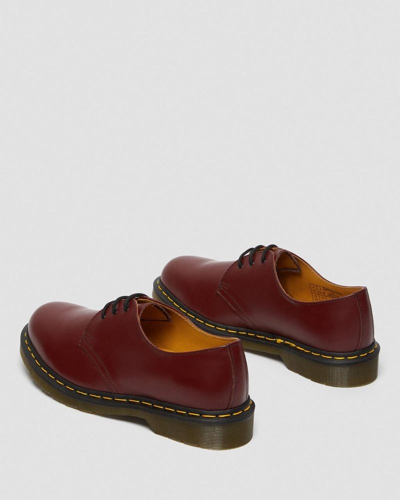 Dr Martin Martens 1461 Smooth Leather Oxford Shoes (Smooth Leather) Shoes Cherry Red | YG48-K8YU