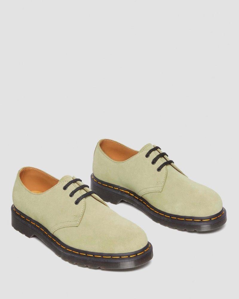 Dr Martin Martens 1461 Suede Oxford Shoes (E.H.Suede) Shoes Pale Olive | FU08-T3PF