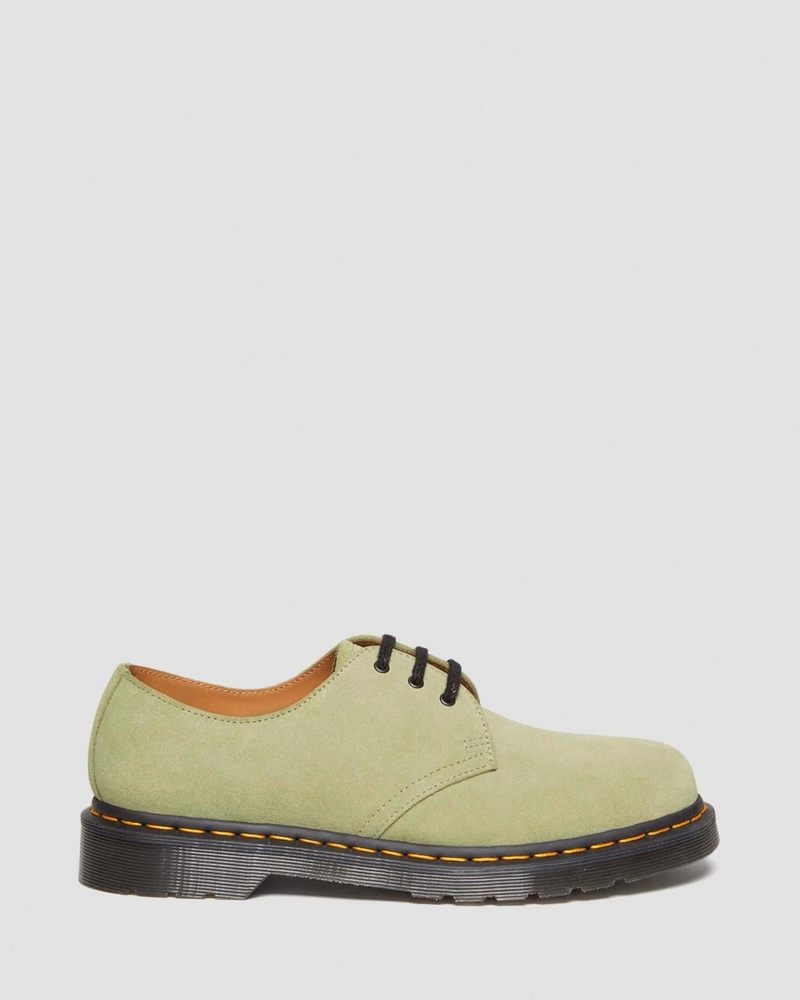 Dr Martin Martens 1461 Suede Oxford Shoes (E.H.Suede) Shoes Pale Olive | FU08-T3PF