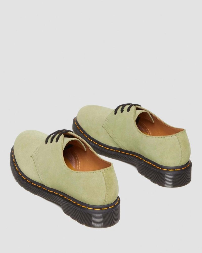 Dr Martin Martens 1461 Suede Oxford Shoes (E.H.Suede) Shoes Pale Olive | GS77-C8SM